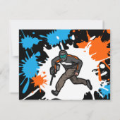 Paintball Thema Geburtstagsparty Einladung Kid (Rückseite)