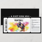 Paintball Ticket Einladung (Vorne/Hinten)