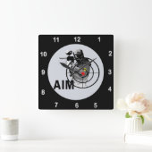 Paintball-tireur AIM Quadratische Wanduhr (Zuhause)