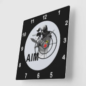 Paintball-tireur AIM Quadratische Wanduhr (Winkel)