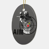 Paintball-tireur - Ziel Keramik Ornament (Links)