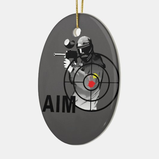 Paintball-tireur - Ziel Keramik Ornament (Links)