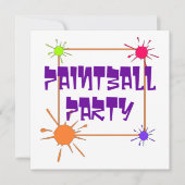 PAINTBALL-TREFFEN-PARTY EINLADUNG LADEN EIN (Vorderseite)