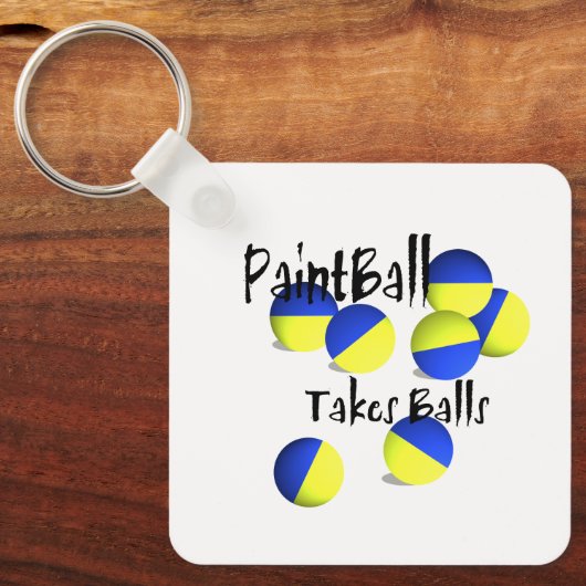 Paintball übernimmt Balls Schlüsselanhänger (Vorderseite)