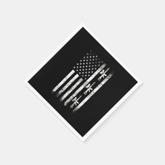 Paintball USA Flag Paintball Player Paintball Mark Serviette (Ecke)