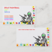 Paintball Visitenkarte (Vorne/Hinten)