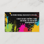 Paintball-Visitenkarte Visitenkarte (Rückseite)