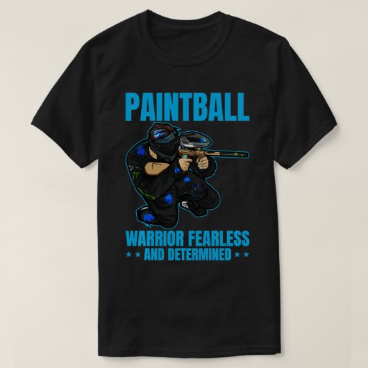 Paintball Warrior Airsoft Funny Paintball Paint T-Shirt (Design vorne)