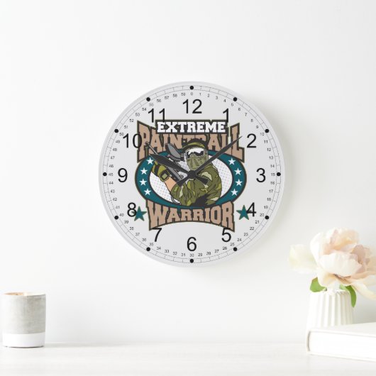 Paintball Warrior Große Wanduhr (Zuhause)