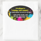 Paintball-Werbebanner Ovaler Aufkleber (Tasche)
