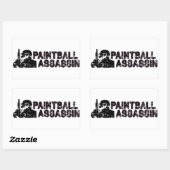 Paintballing Assassin Rechteckiger Aufkleber (Blatt)