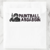 Paintballing Assassin Rechteckiger Aufkleber (Tasche)