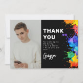 Paintballing Birthday Party Dankeskarte (Vorderseite)