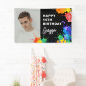 Paintballing Photo Birthday Party Invitation Banner (Insitu)