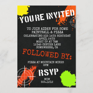 PAINTBALLINVITATION EINLADUNG