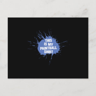 Paintballspieler Paintball-Outfit Paintball-Marker Postkarte