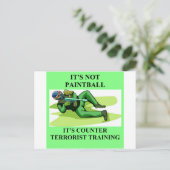 Paintballspieler Postkarte (Stehend Vorderseite)