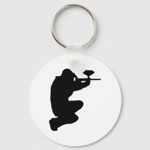 Paintballspieler Schlüsselanhänger