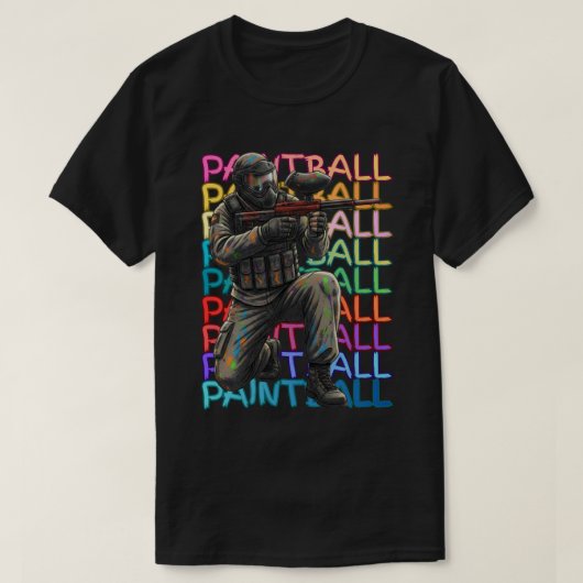 Paintballspieler T-Shirt (Design vorne)