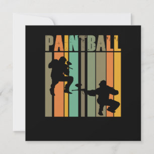 Paintballspieler Vintage Retro Paintball Marker G Einladung