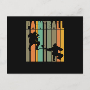 Paintballspieler Vintage Retro Paintball Marker G Postkarte