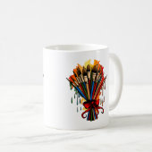 Paintbrush Bouquet Kaffeetasse (VorderseiteRechts)