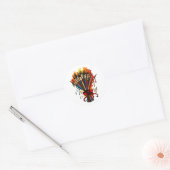 Paintbrush Bouquet Runder Aufkleber (Umschlag)