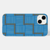 Paintbrush Crosshatch Blue Case-Mate iPhone Hülle (Rückseite (Horizontal))