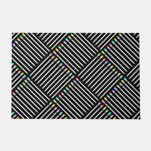 Paintbrush Crosshatch Fußmatte (Vorderseite)