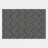 Paintbrush Crosshatch Geschenkpapier Set (Vorderseite)
