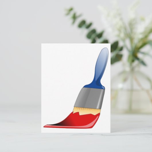 Paintbrush-Einladungen Einladung (Stehend Vorderseite)
