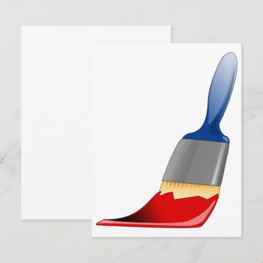 Paintbrush-Einladungen Einladung (Vorne/Hinten)