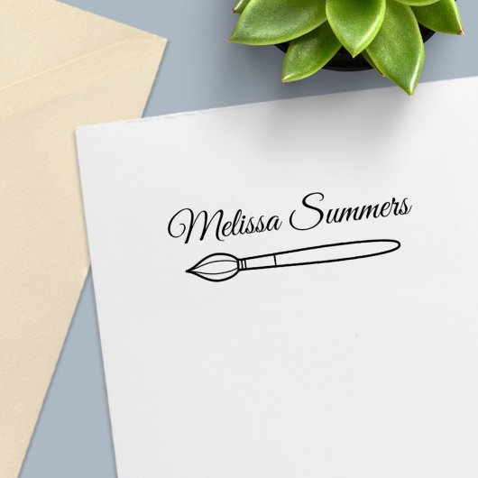 Paintbrush-Individuelle Name Permastempel