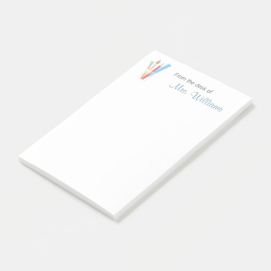 Paintbrush Pencil Art Craft Lehrer Post-it Klebezettel (angewinkelt)