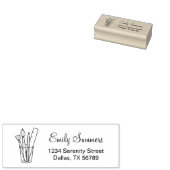 Paintbrush Pencil Ruler Art Craft Lieferung Adress Gummistempel (Stempel)