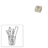 Paintbrush Pencil Ruler Kunstgewerbe Artikel 2 Gummistempel (Stempel)