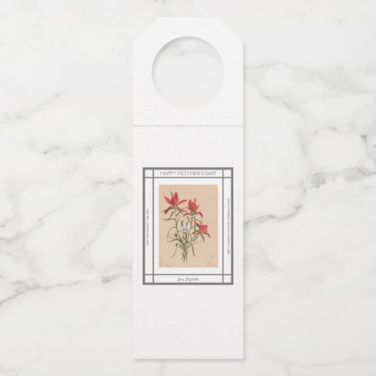 Paintbrush Vintager Muttertag Flaschenanhänger (Vorderseite)