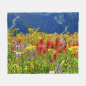 Paintbrush - Wildblumen der Natur Fleecedecke (Vorderseite (Horizontal))