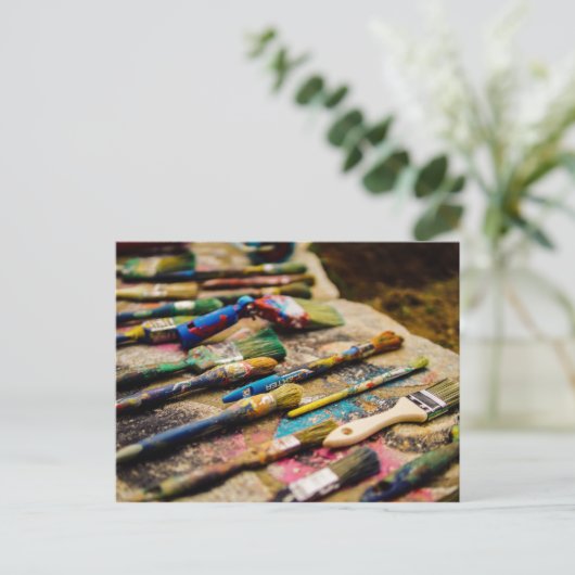 PAINTBRUSHES POSTKARTE (Stehend Vorderseite)