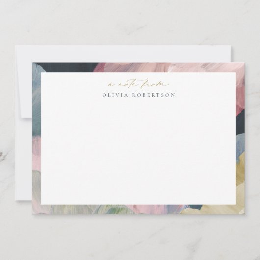 Painted Abstract Art Personal Stationery Note card Mitteilungskarte (Vorderseite)