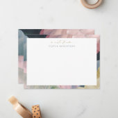 Painted Abstract Art Personal Stationery Note card Mitteilungskarte (Vorderseite/Rückseite Beispiel)