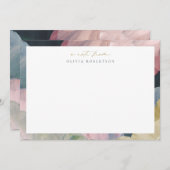 Painted Abstract Art Personal Stationery Note card Mitteilungskarte (Vorne/Hinten)