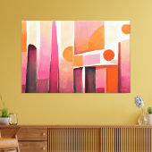 Painted abstract art pinks leinwanddruck (Insitu (Wohnzimmer))