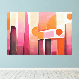 Painted abstract art pinks leinwanddruck