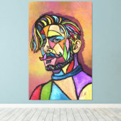 Painted Art Man Canvas Print Leinwanddruck (Insitu (Holzboden))