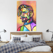 Painted Art Man Canvas Print Leinwanddruck (Insitu (Schlafzimmer))