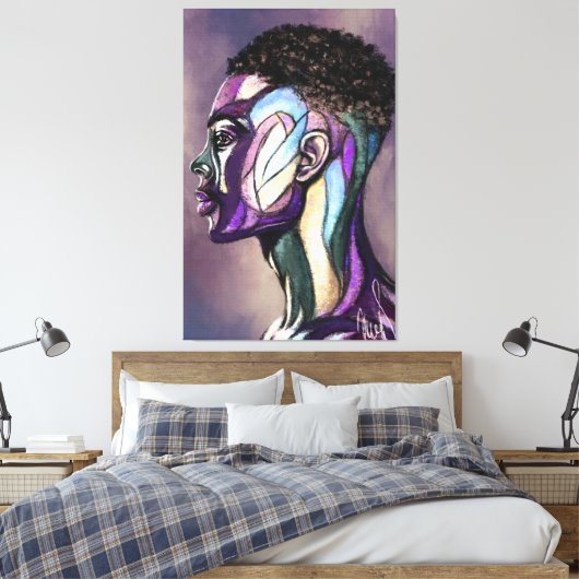 Painted Art Man Canvas Print Leinwanddruck (Insitu (Schlafzimmer))