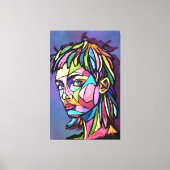 Painted Art Woman Canvas Print Leinwanddruck (Vorderseite)