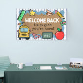 Painted Banner Look Back to School Welcome Sighs (Messeveranstaltung)