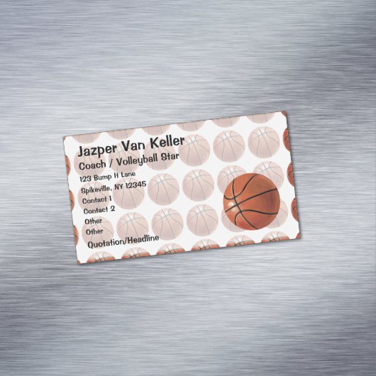 Painted Basketball Muster Magnetische Visitenkarte (Beispiel)